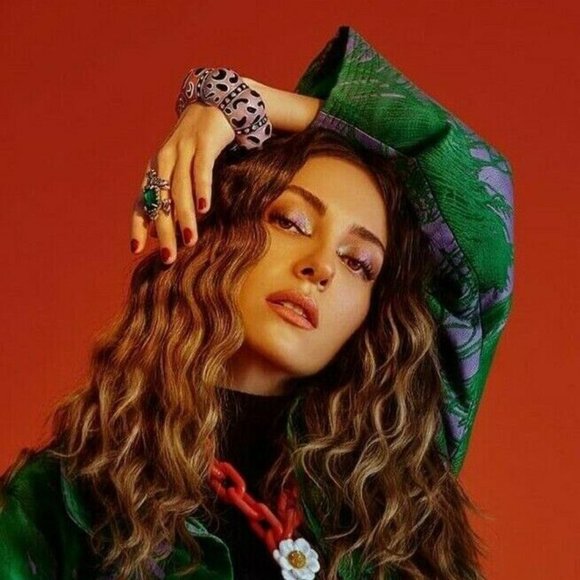 Iris‎ Apfel x H&M Rhinestone Abstract Cuff Bangle Orange Purple Brass Bracelet - Picture 4 of 6